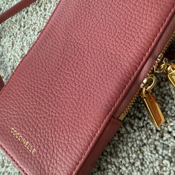 Coccinelle Grained Leather Phone Holder, Flor - Picture 1 of 4
